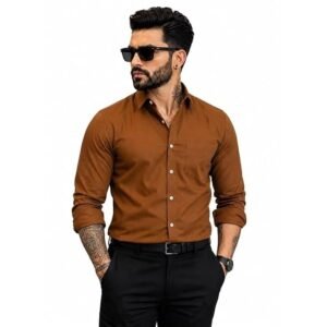Full Sleeve Button-Down Regular Fit Shirt | Regular Fit Cotton Blend Formal Office Wear Shirt